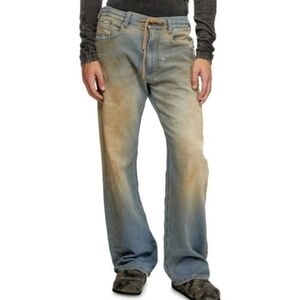 DIESEL BLUE RELAXED D-REEL DENIM JOGGJEANS 068QL JEANS, SIZE 34